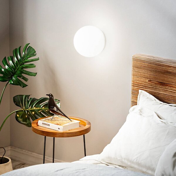 Ideallux Ideal Lux nástěnné světlo Mapa Ø 15 cm, G9, bílá, sklo, koule, stmívatelný, Bílá / opál, Obývací pokoj / jídelna, Sklo, Koule