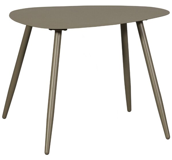 Hoorns Hnědozelený kovový zahradní stolek Aiwa 68 x 51 cm
