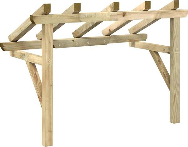 VidaXL Vchodová stříška 150 x 100 x 100 cm masivní borovice [49452]