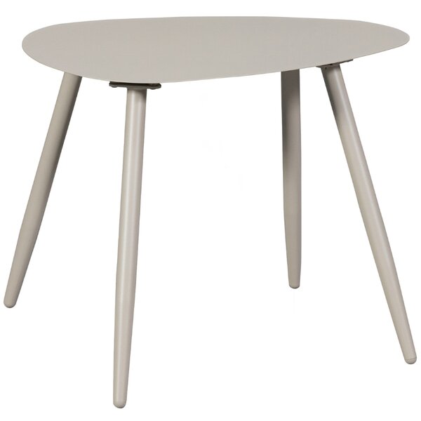 Hoorns Světle šedý kovový zahradní stolek Aiwa 58 x 43 cm