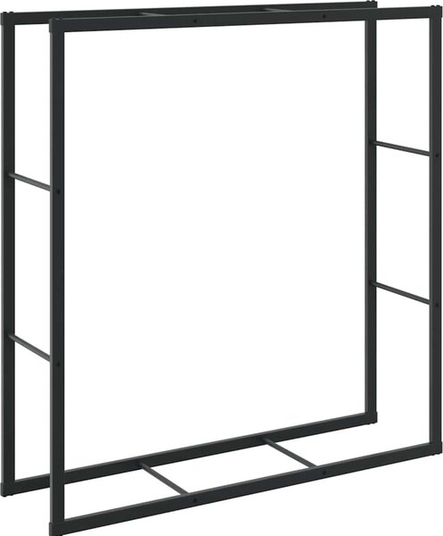 VidaXL Stojan na palivové dřevo černý 110x30x116 cm ocel [4018467]