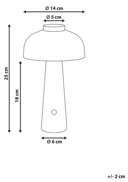 LED bezdrátová stolní lampa AGUSAN se stmívačem Kov Hnědá