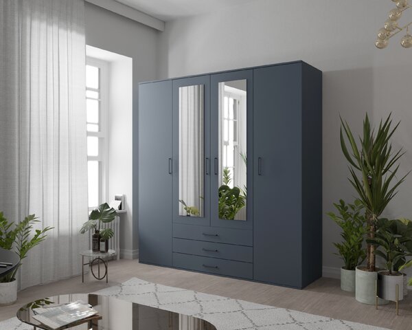 ARK - Šatní skříň OLYMP, Modrá 200 cm