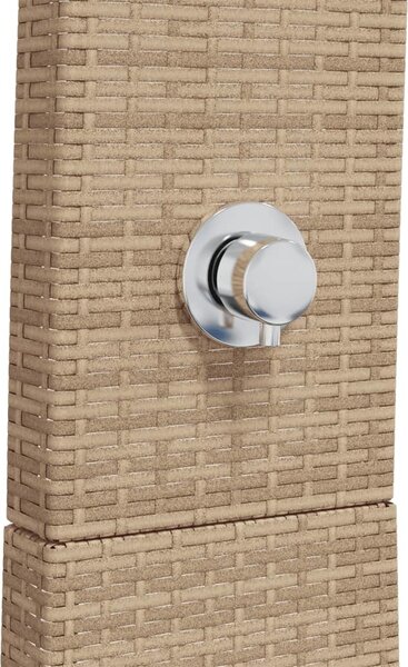VidaXL Venkovní sprcha 55x60x224 cm polyratan a akáciové dřevo [368211] Barva: Černá