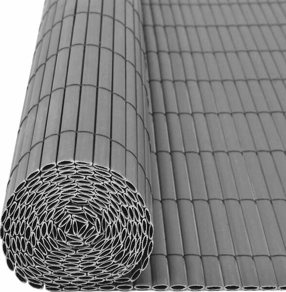 VidaXL Oboustranný zahradní plot PVC 150 x 500 cm [43641] Barva: Šedá