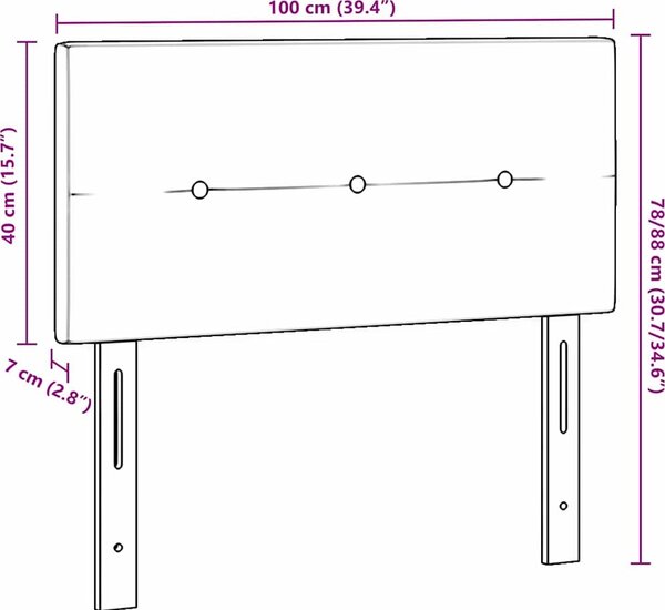VidaXL Výškově nastavitelné čelo postele s čelo 100 cm textil [42007143] Barva: Modrá