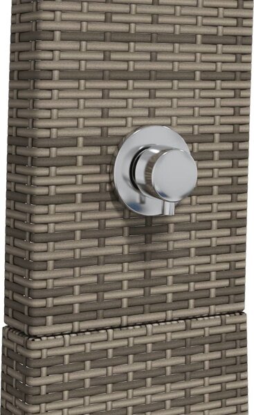 VidaXL Venkovní sprcha 55x60x224 cm polyratan a akáciové dřevo [368211] Barva: Černá