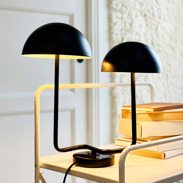 Dyberg Larsen stolní lampa Cluster, černá, kov, 2-ramenná., Černá, Obývací pokoj / jídelna, kov, Design