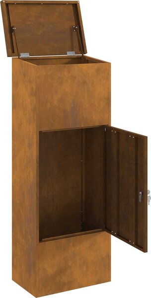VidaXL Schránka na balíky s úložištěm 44,5 x 29 x 110,5 cm Ocel [874932] Barva: Nerezová ocel