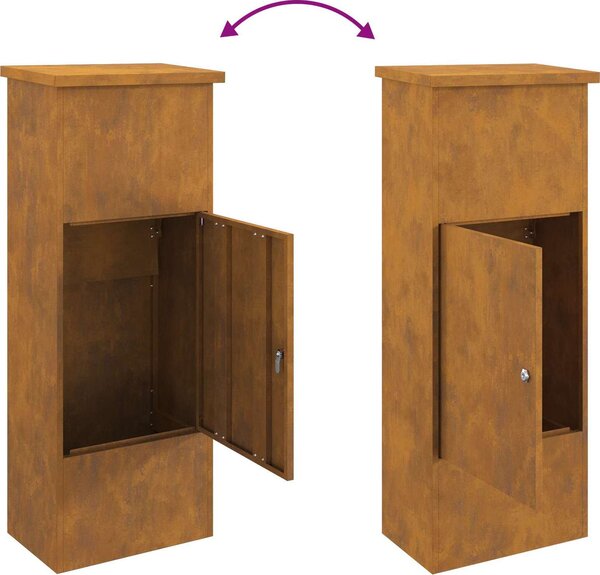 VidaXL Schránka na balíky s úložištěm 44,5 x 29 x 110,5 cm Ocel [874932] Barva: Nerezová ocel