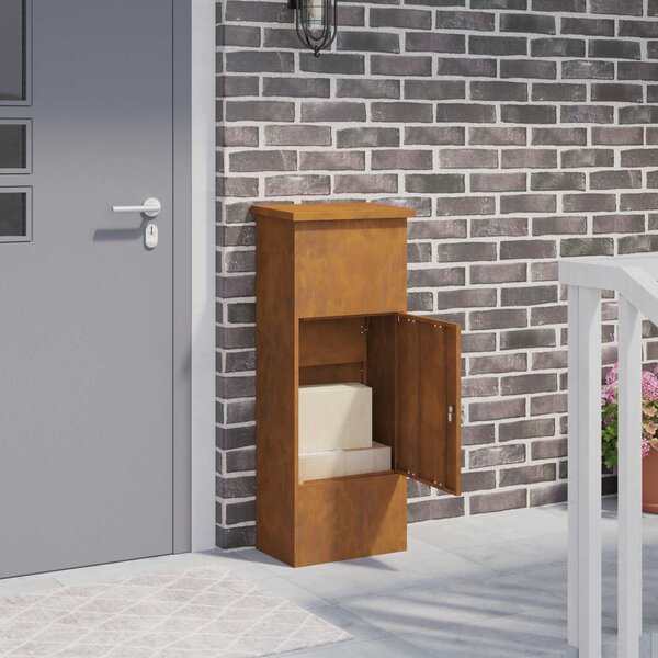 VidaXL Schránka na balíky s úložištěm 44,5 x 29 x 110,5 cm Ocel [874932] Barva: Nerezová ocel