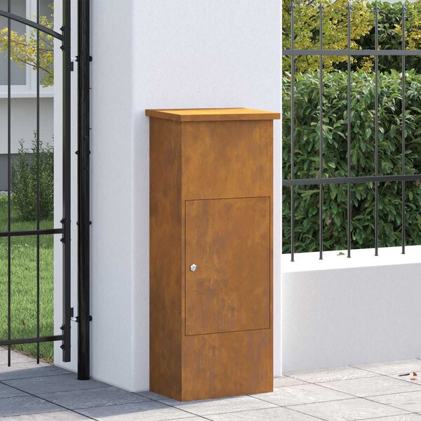 VidaXL Schránka na balíky s úložištěm 44,5 x 29 x 110,5 cm Ocel [874932] Barva: Nerezová ocel