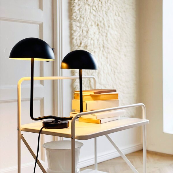 Dyberg Larsen stolní lampa Cluster, černá, kov, 2-ramenná., Černá, Obývací pokoj / jídelna, kov, Design