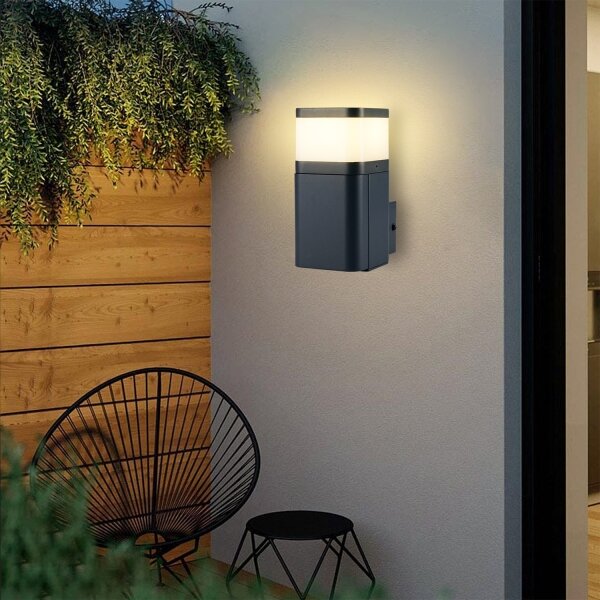 Brilagi - Venkovní nást. lampa se zás. SCHUKO PILLAR 1xG9/11W/230V IP44 antracit