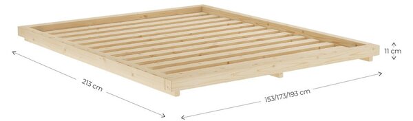 Dvoulůžková postel z borovicového dřeva s roštem 180x200 cm Dock – Karup Design