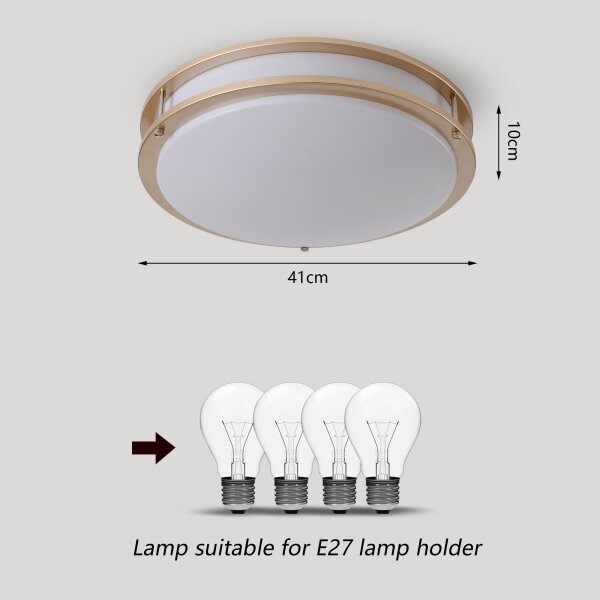Brilagi - Stropní svítidlo ELARO 4xE27/40W/230V pr. 41 cm zlatá