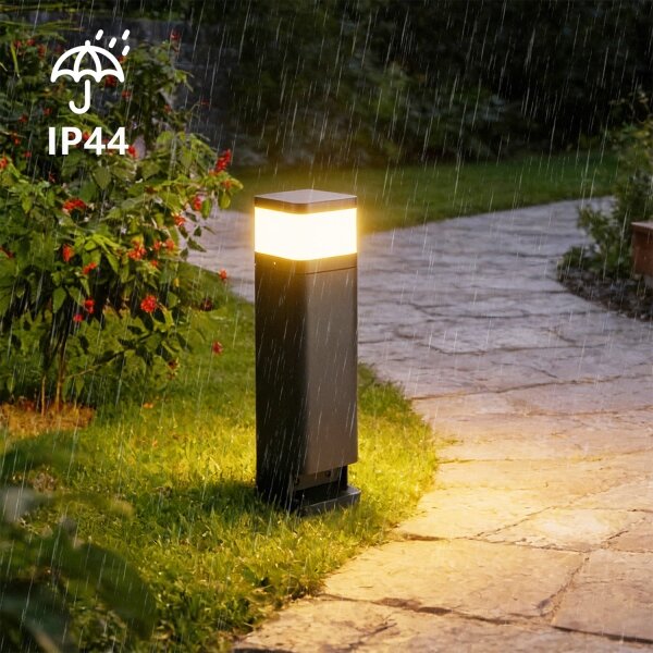 Brilagi -Venkovní lampa se 2 zásuvkami SCHUKO PILLAR 1xG9/11W/230V IP44 antracit