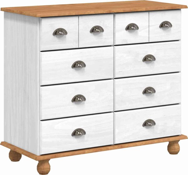 VidaXL Komoda ASKIM 91 x 40 x 79 cm Masivní borové dřevo [4105423] Barva: Hnědá