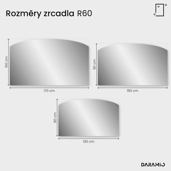Obloukové zrcadlo Pure R60