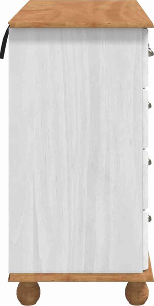 VidaXL Komoda ASKIM 91 x 40 x 79 cm Masivní borové dřevo [4105423] Barva: Hnědá