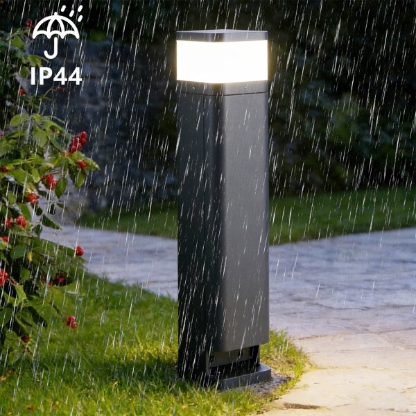 Brilagi -Venkovní lampa se 2 zásuvkami SCHUKO PILLAR 1xG9/11W/230V IP44 antracit