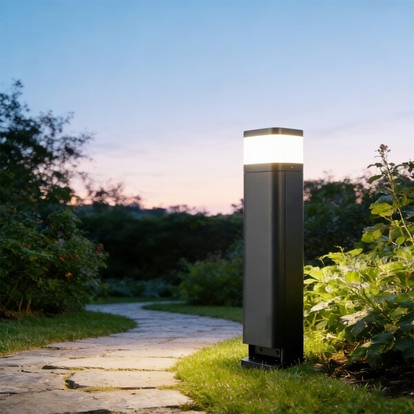 Brilagi -Venkovní lampa se 2 zásuvkami SCHUKO PILLAR 1xG9/11W/230V IP44 antracit