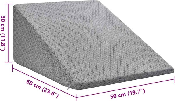 VidaXL Polštář na nohy 60 x 50 x 30 cm Měkký Paměťová pěna [42020195] Barva: Bílá