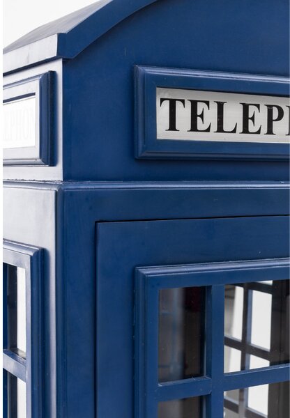 Woodkings Barová skříňka London Telephone, Anglická telefonní budka -modrá