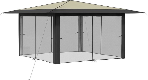 VidaXL Altánek se 4 bočními stěnami 4 x 4 m [42036823] Barva: světle šedá a antracitová