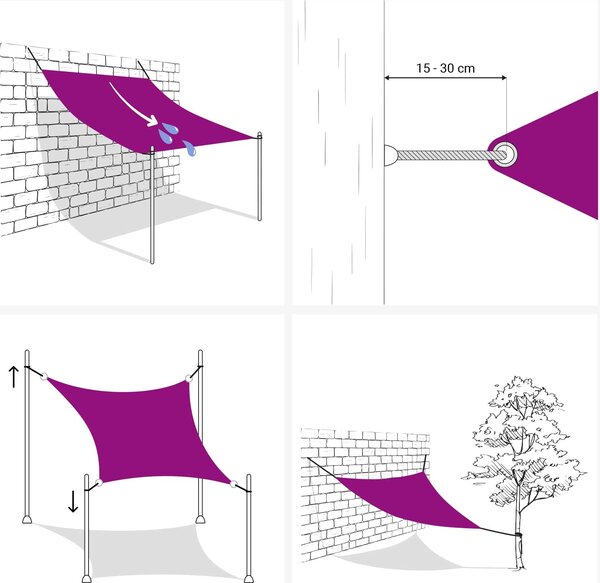 VidaXL Sluneční plachta 2 x 2 x 2 m HDPE Trojúhelníkový [42032742] Barva: světle šedá