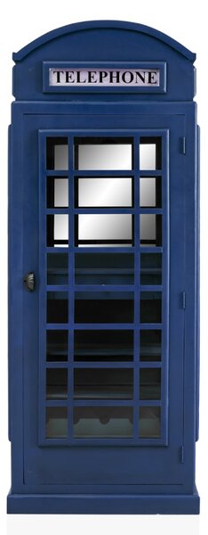 Woodkings Barová skříňka London Telephone, Anglická telefonní budka -modrá
