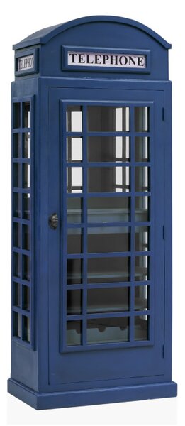 Woodkings Barová skříňka London Telephone, Anglická telefonní budka -modrá