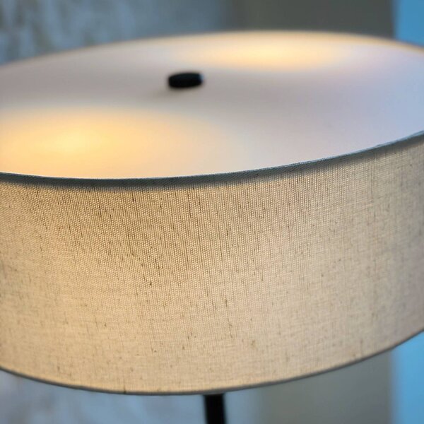 Dyberg Larsen stolní lampa Calix, černá/přírodní barva, 40 cm, Černá, Obývací pokoj / jídelna, kov, Design