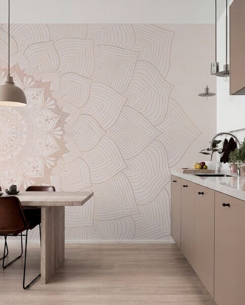 Fototapety Kulatá mandala, tapeta pro prostor na jógu nebo pro harmonizaci osobního prostoru. Nástěnná mandala, Fototapety Ombre, w01088 : uwalls.cz