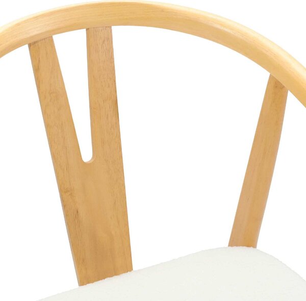 VidaXL Jídelní židle 2 ks Masivní gumové dřevo a [42020410] Barva: Bílá