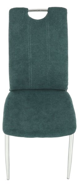 KONDELA Jídelní židle, azurová látka / chrom, OLIVA NEW