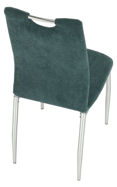 KONDELA Jídelní židle, azurová látka / chrom, OLIVA NEW