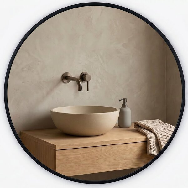 Baltica Design Aluma zrcadlo 50x50 cm kulatý černá 5904107933290