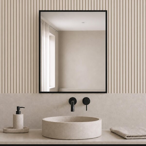Baltica Design Aluma zrcadlo 40x60 cm obdélníkový černá 5904107933436