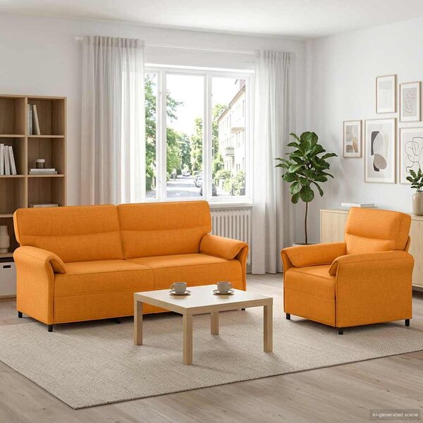 VidaXL Set pohovek 2 ks Textil [3424884] Barva: tmavě hnědá