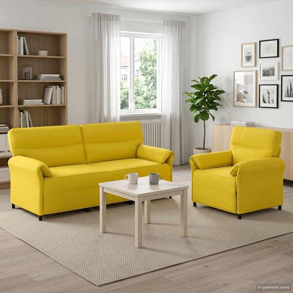 VidaXL Set pohovek 2 ks Textil [3424884] Barva: tmavě hnědá