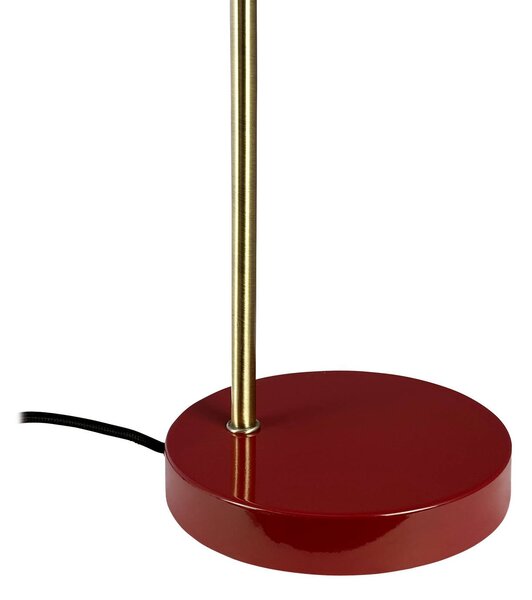 Dyberg Larsen stolní lampa Ocean, tmavě červená, výška 43 cm, Červená, Obývací pokoj / jídelna, kov, Design