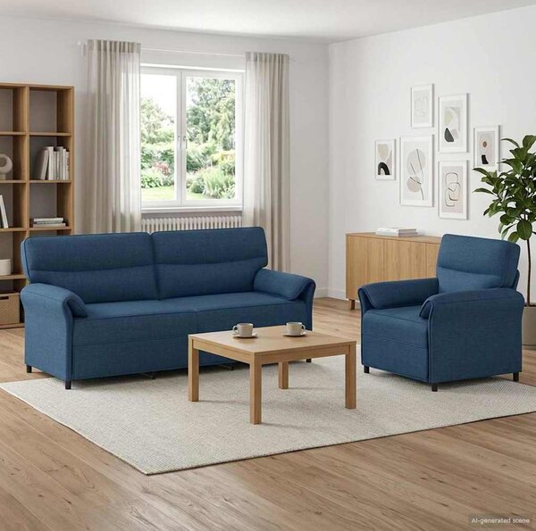 VidaXL Set pohovek 2 ks Textil [3424884] Barva: tmavě hnědá