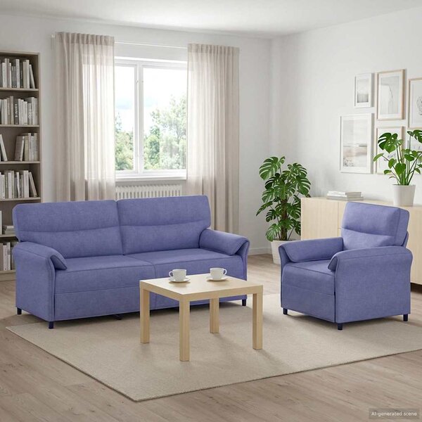 VidaXL Set pohovek 2 ks Textil [3424884] Barva: tmavě hnědá
