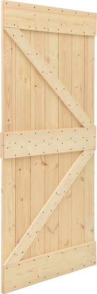 VidaXL Posuvné dveře NARVIK 80 x 210 cm (213,5 cm) Přirozená a černá [3445212]