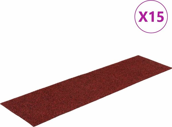 VidaXL Schodové rohože samolepicí 15 ks 76 x 20 cm obdélníkové [326928] Barva: světle hnědá