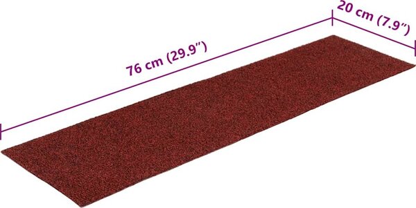 VidaXL Schodové rohože samolepicí 15 ks 76 x 20 cm obdélníkové [326928] Barva: světle hnědá