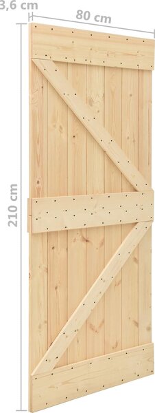 VidaXL Posuvné dveře 80 x 210 cm Masivní borovicové dřevo [3444854]
