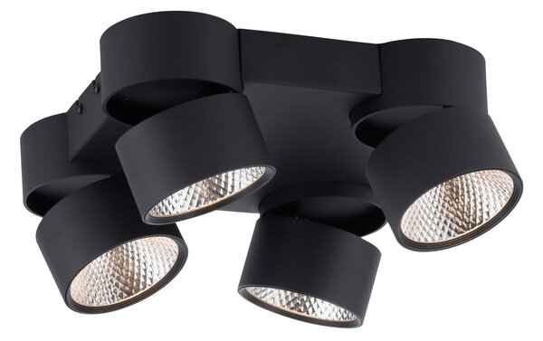 Stropní Lampa PURE, Nola, stmívatelné, Černá, Obývací pokoj, Kov, Moderní