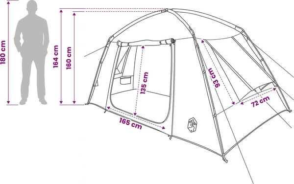 VidaXL Chata stan se střechou 300 x 210 x 156 cm Polyester [42028514] Barva: Armádní zelená